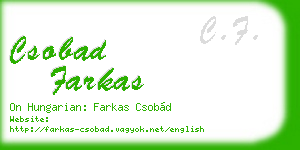 csobad farkas business card